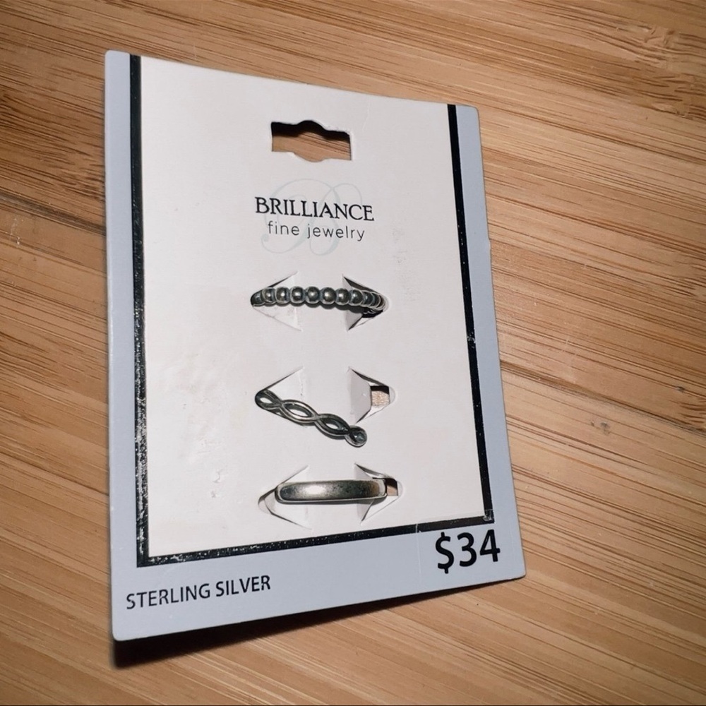 Brilliance Sterling Silver Ring Set